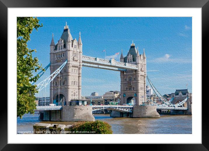 Iconic Tower Bridge: London's Thames Marvel Framed Mounted Print by David Tyrer