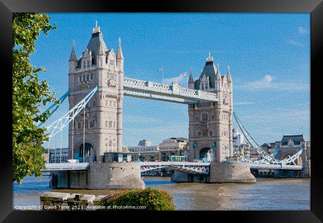 Iconic Tower Bridge: London's Thames Marvel Framed Print by David Tyrer
