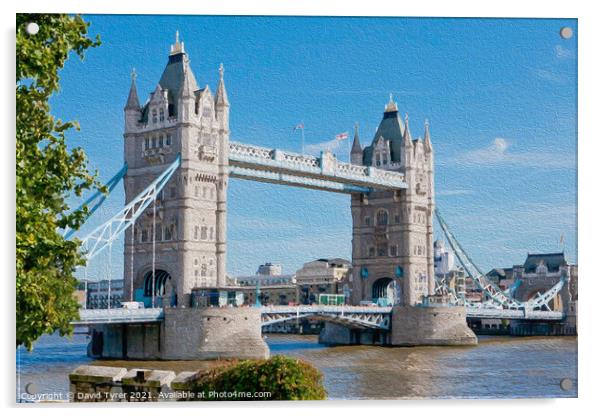 Iconic Tower Bridge: London's Thames Marvel Acrylic by David Tyrer