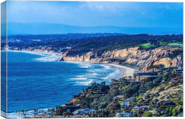 La Jolla Heights Shores Beach San Diego California Canvas Print by William Perry