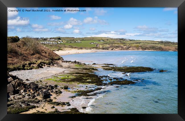 Scenic Lligwy Bay on Anglesey Coast Wales Framed Print by Pearl Bucknall