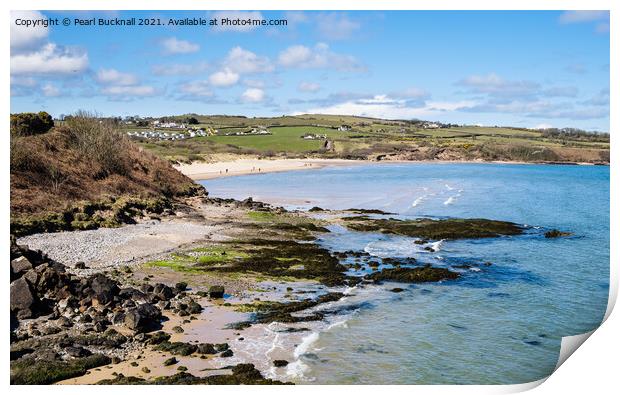 Scenic Lligwy Bay on Anglesey Coast Wales Print by Pearl Bucknall
