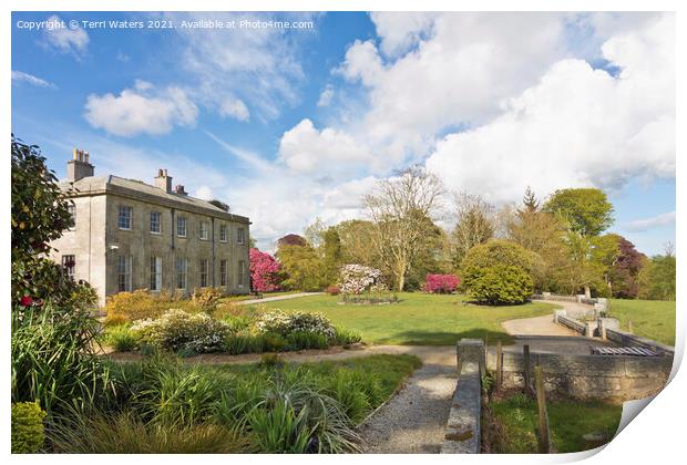 Enys House in Spring Print by Terri Waters