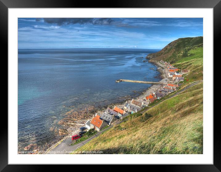 Crovie Village Calm Seas North East Scotland  Framed Mounted Print by OBT imaging