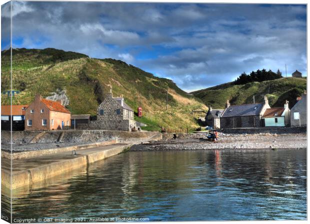 Crovie Fishing Village North East Scotland   Canvas Print by OBT imaging