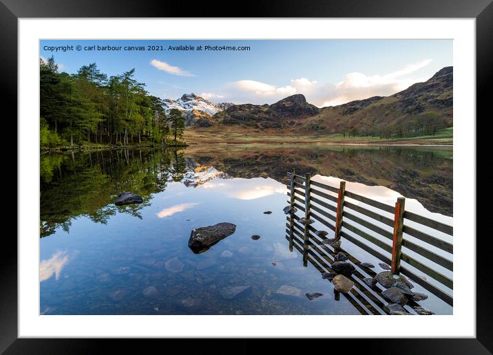 Blea Tarn  Framed Mounted Print by carl barbour canvas