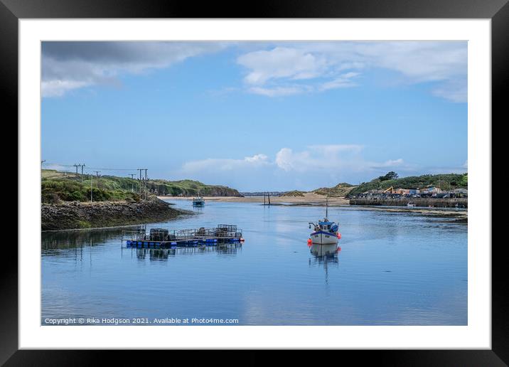 Hayle Harbour, Landscape, Cornwall, England Framed Mounted Print by Rika Hodgson