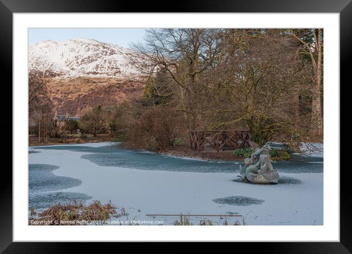 Winter Pond Framed Mounted Print by Ronnie Reffin