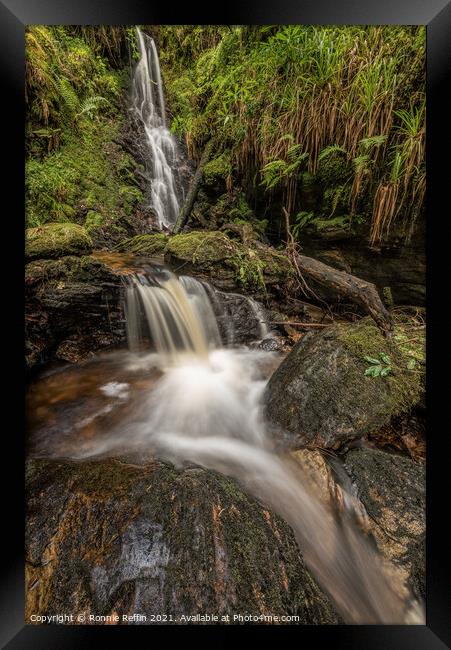 Twin Waterfalls Framed Print by Ronnie Reffin
