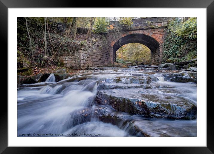 Bridge over May Beck, Sneaton Forest, Near Whitby Framed Mounted Print by Martin Williams