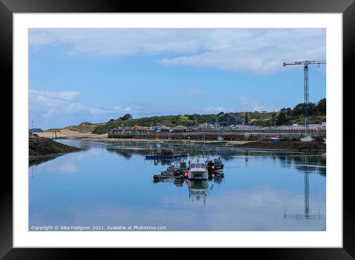 Hayle River, Landscape, Cornwall, England  Framed Mounted Print by Rika Hodgson