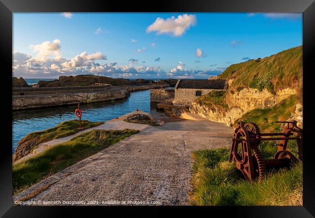 Ballintoy harbour Framed Print by kenneth Dougherty