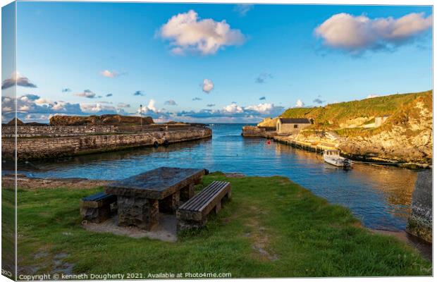 Ballintoy harbour Canvas Print by kenneth Dougherty