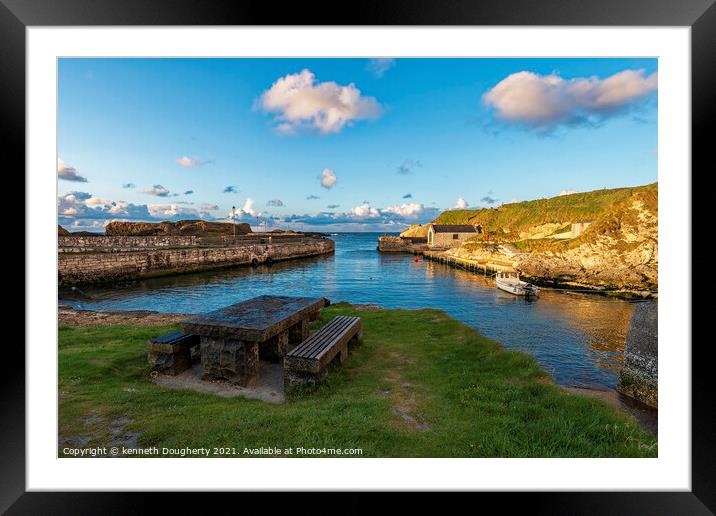 Ballintoy harbour Framed Mounted Print by kenneth Dougherty