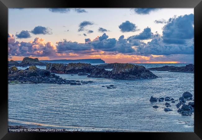 Sunset Framed Print by kenneth Dougherty
