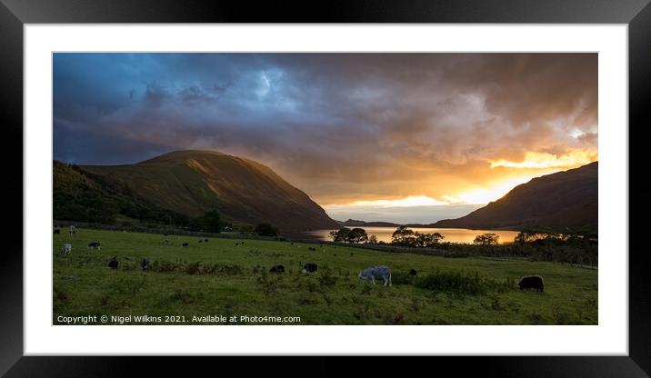 Sunset at Wastwater Framed Mounted Print by Nigel Wilkins