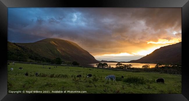 Sunset at Wastwater Framed Print by Nigel Wilkins