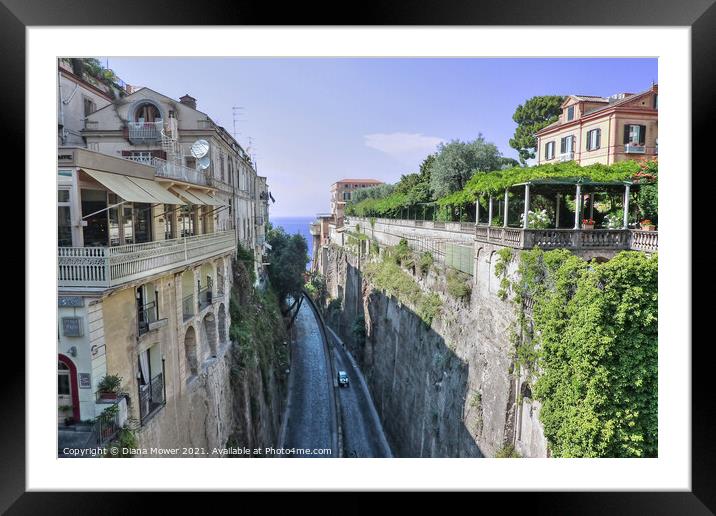 Piazza Tasso Sorrento Italy Framed Mounted Print by Diana Mower