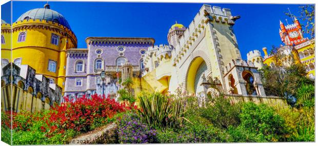 Romantic Palace Of Pena Canvas Print by Peter F Hunt