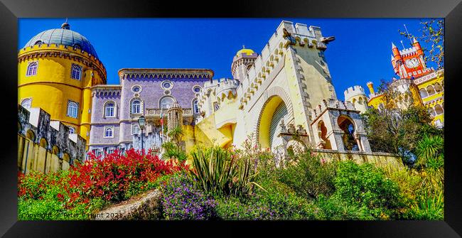 Romantic Palace Of Pena Framed Print by Peter F Hunt