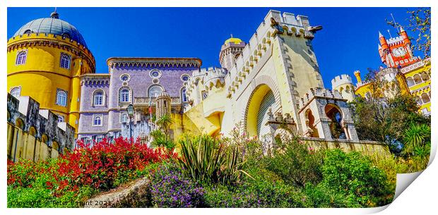 Romantic Palace Of Pena Print by Peter F Hunt