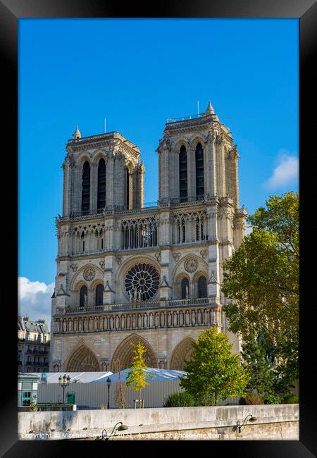 Notre Dame Cathedral facade Framed Print by Vicente Sargues