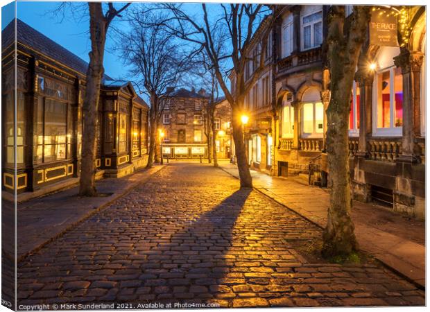 Crown Place in Harrogate at Dusk Canvas Print by Mark Sunderland
