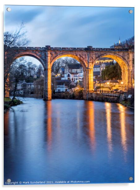 Viaduct over the River Nidd at Knaresborough Acrylic by Mark Sunderland