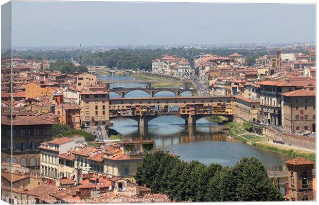 Majestic Ponte Vecchio in Florence Canvas Print by Antony Robinson