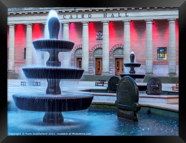 Fountains and Caird Hall in Dundee Framed Print by Mark Sunderland