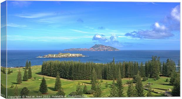 Nepean and Phillip Islands, Norfolk Island Canvas Print by Paul W. Kerr