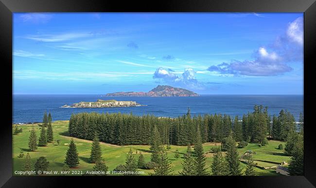 Nepean and Phillip Islands, Norfolk Island Framed Print by Paul W. Kerr