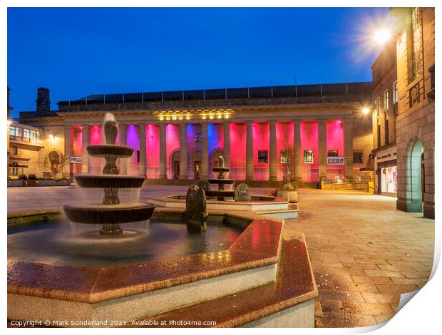 Caird Hall at Dusk in Dundee Print by Mark Sunderland