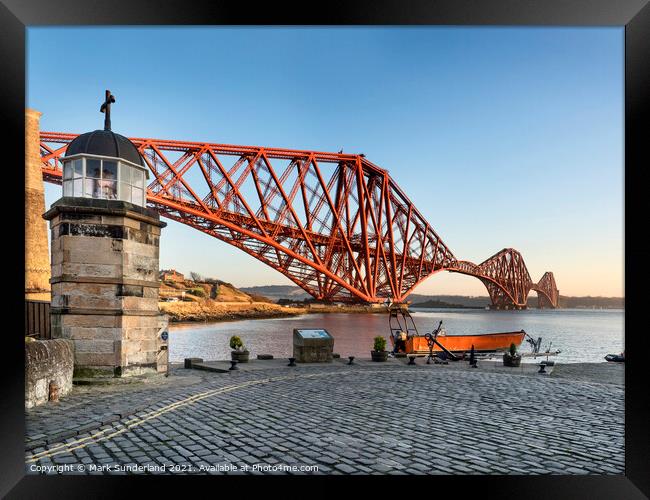 Forth Bridge at North Queensferry Framed Print by Mark Sunderland