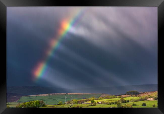 Guitar Strings Rainbow Framed Print by John Finney