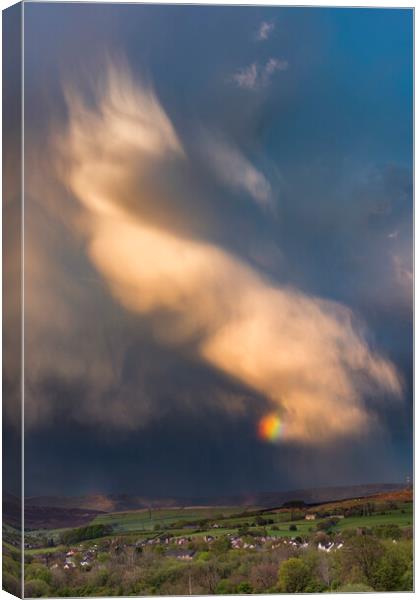 Rainbow Toe over Kinder Scout Canvas Print by John Finney