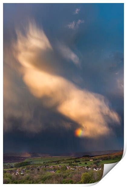 Rainbow Toe over Kinder Scout Print by John Finney