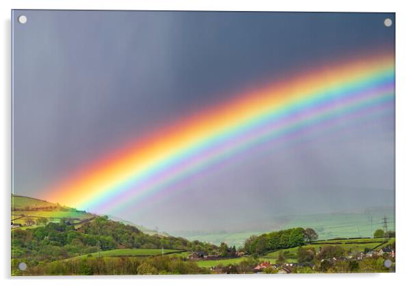 Derbyshire rainbow Acrylic by John Finney