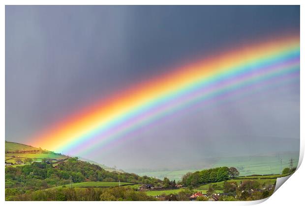 Derbyshire rainbow Print by John Finney