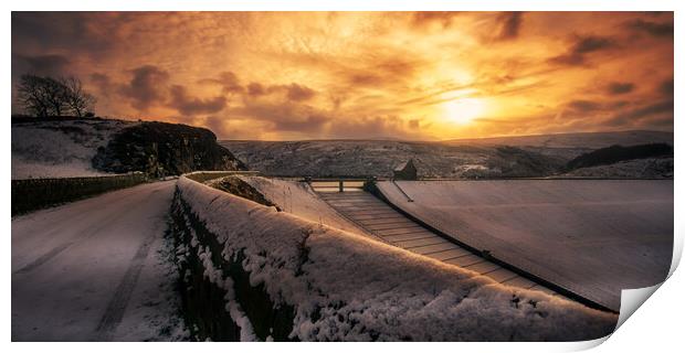 GM0014W - A Frozen Butterley Reservoir - Wide Print by Robin Cunningham