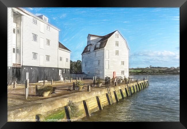 Tide Mill Quay At Woodbridge Framed Print by Ian Lewis