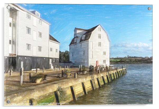 Tide Mill Quay At Woodbridge Acrylic by Ian Lewis