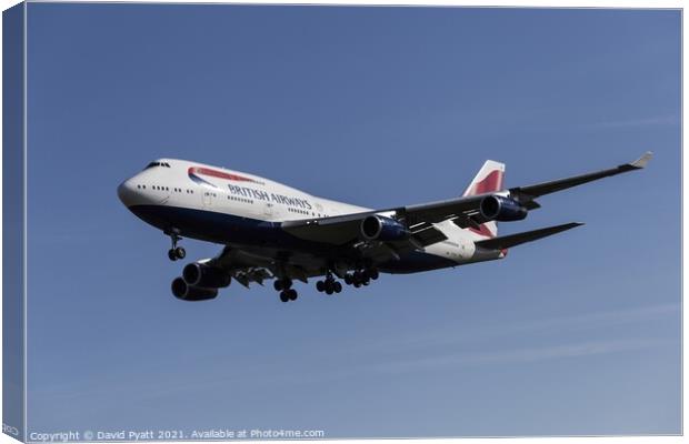 British Airways Boeing 747-436           Canvas Print by David Pyatt