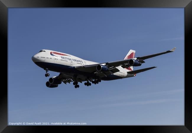 British Airways Boeing 747-436           Framed Print by David Pyatt