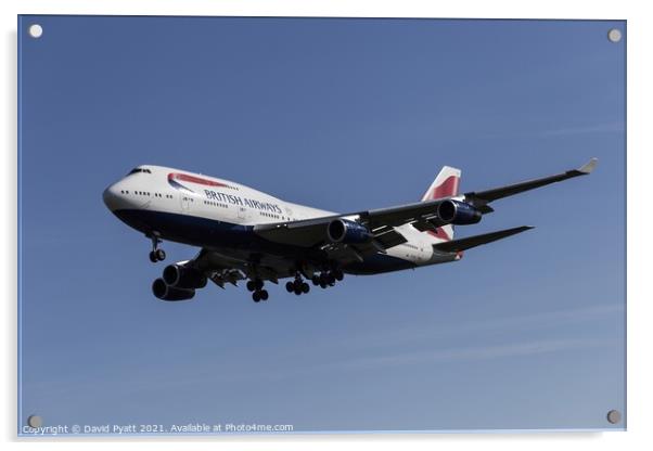 British Airways Boeing 747-436           Acrylic by David Pyatt