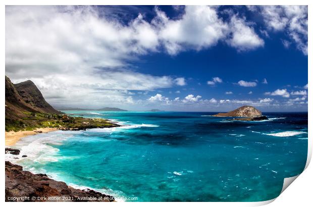 Makapuu Beach, Oahu Print by Dirk Rüter