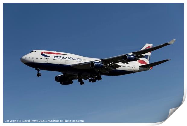 British Airways Boeing 747-436          Print by David Pyatt