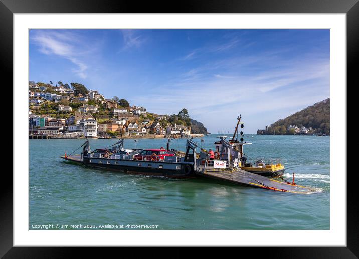 Dartmouth to Kingswear Lower Ferry Framed Mounted Print by Jim Monk