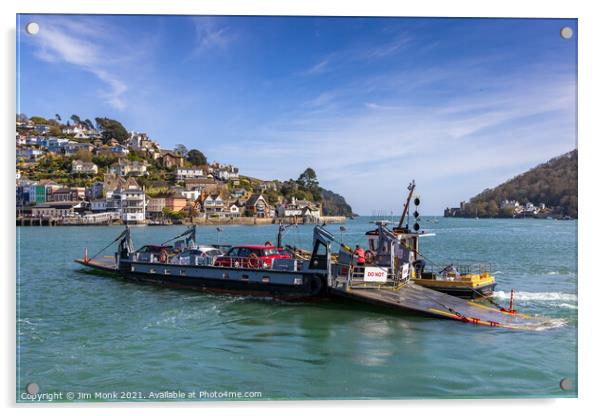 Dartmouth to Kingswear Lower Ferry Acrylic by Jim Monk