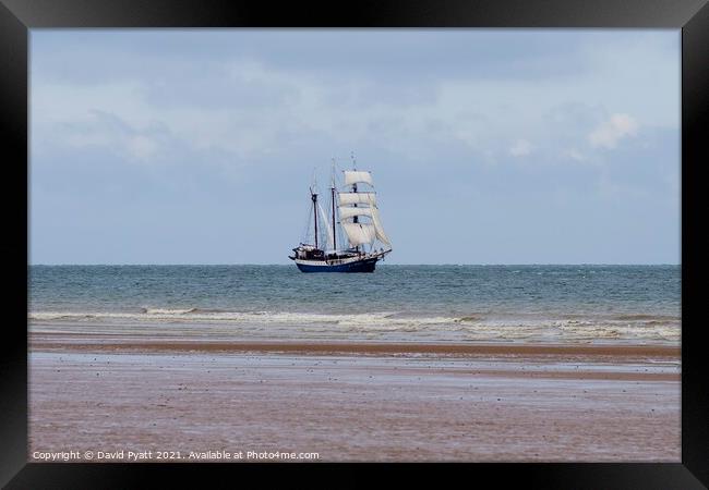 English Channel Tall Ship   Framed Print by David Pyatt